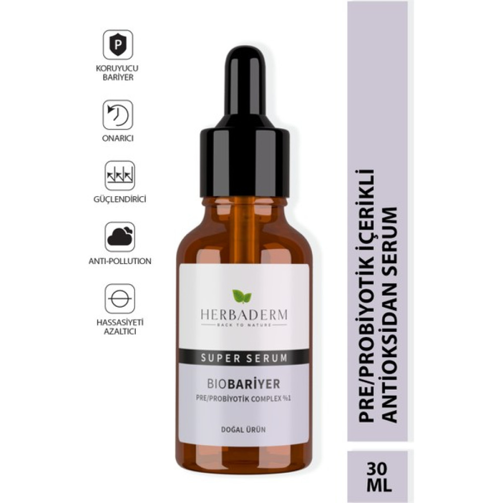 Herbaderm Superserum Bio Bariyer (PRE/PROBİYOTİK COMPLEX %1) 30 ml Anti-Aging / Yaşlanma Karşıtı Fiyatı