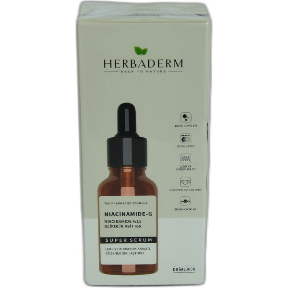 Herbaderm Superserum Niacinamide ve Glikolik Asitli Leke ve Yüz Serumu 30 ml Anti-Aging / Yaşlanma Karşıtı Fiyatı