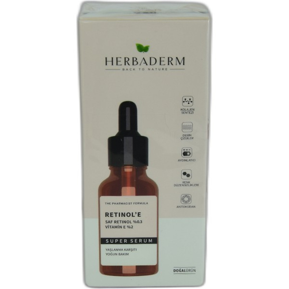 Herbaderm Superserum Saf Retinol E Vitaminli Yoğun Bakım Yüz Serumu 30 ml Anti-Aging / Yaşlanma Karşıtı Fiyatı