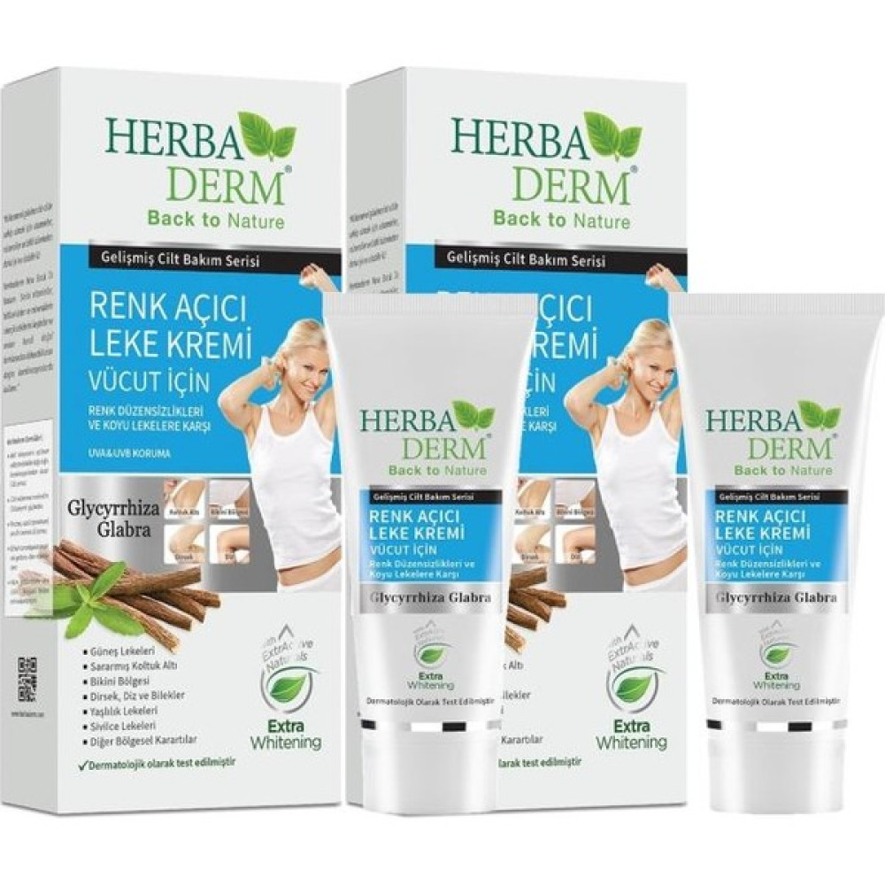 Herbaderm Vücut Için Renk Açıcı Leke Kremi 60 ml 2'li Nemlendiriciler Fiyatı