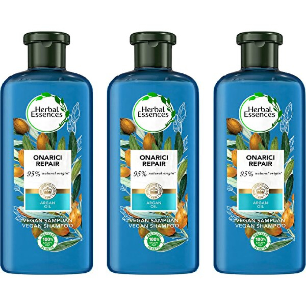 Herbal Essences Vegan Şampuan Onarıcı Argan Yağı 400 ml x 3 Adet Şampuan ve Saç Kremi Fiyatı
