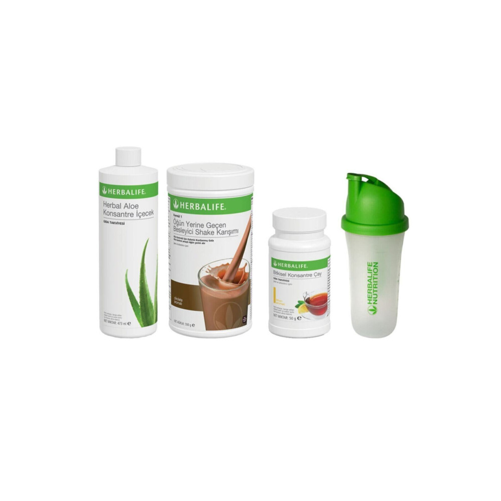 Herbalife 1 Çikolatalı Shake Limon 50gr Çay Aloe Başlangıç Seti 6 Shaker Hediye Sağlık Fiyatı