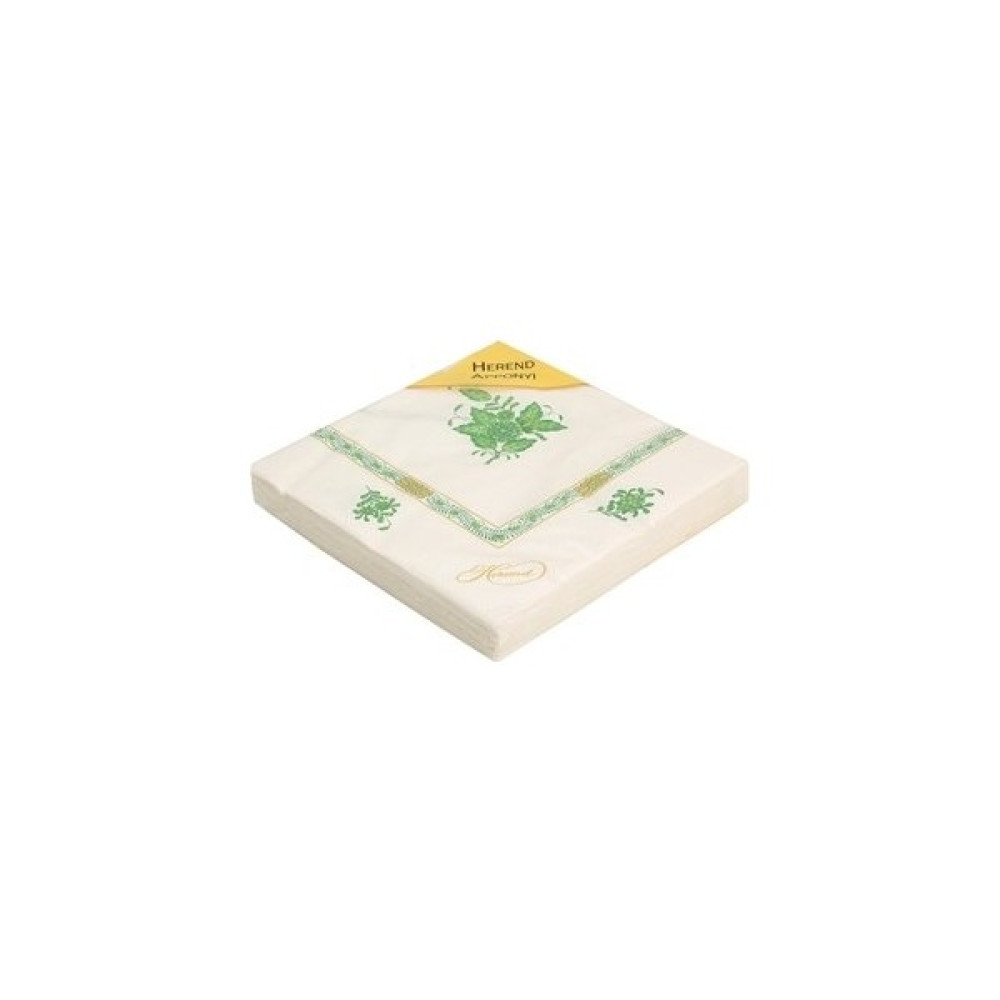 Herend Kağıt Peçete - Yeşil - Beyaz - 33 x 33 cm Masa Örtüsü Fiyatı