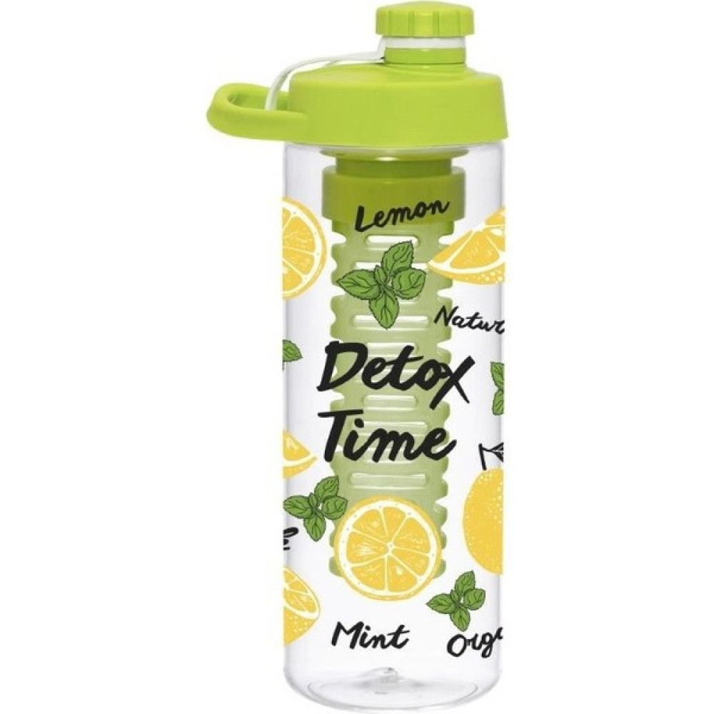 Herevin Limon Desenli 650 ml Infuserli Detox Suluk Matara Vidalı Kapak - Renkli Suluk Fiyatı