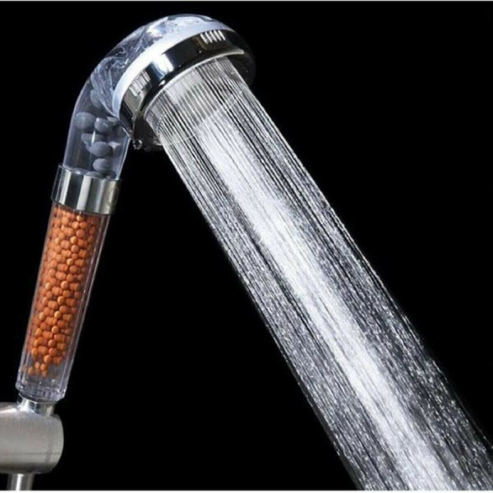 Herfie Su Tasarruflu ve Arıtmalı Doğal Taşlı Kireç Önleyici Banyo El Duş Başlığı - Gri Bataryalar Fiyatı