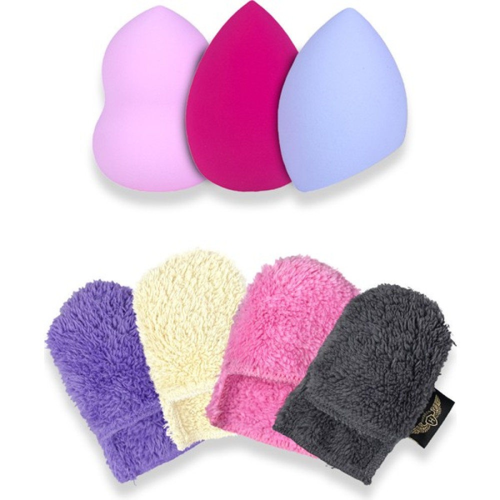 Heriya 7'li Makyaj Seti - 3'lü Özel Paketli Makyaj Süngeri & 4’lü Mikrofiber Makyaj Temizleme Bezi Makyaj Ürünleri Fiyatı