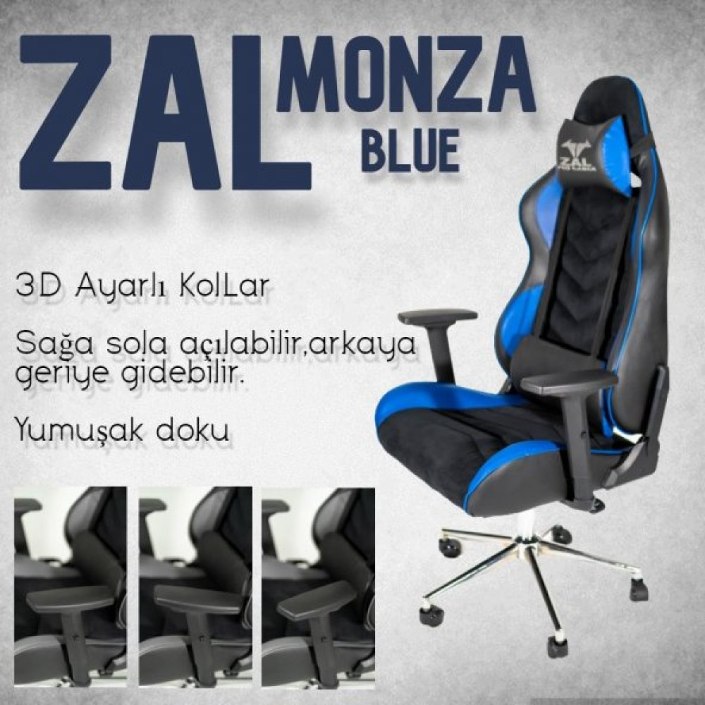 Herkese Mobilya Zal - Monza Blue Pro Gamer Ust Seviye Oyuncu Koltugu Yaris Koltugu E-Spor Koltugu Ofis Masa & Sehpaları Fiyatı