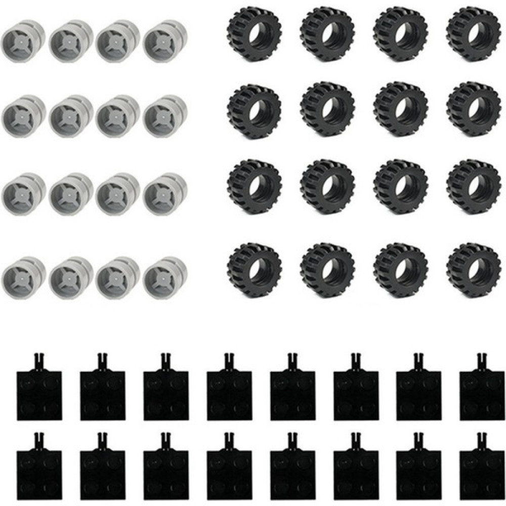Hermoso 48PCS Mini Tekerlek Aksları Paketi Blok Araba Aksesuarları (Yurt Dışından) - Kırmızı Bebek Oyuncakları Fiyatı