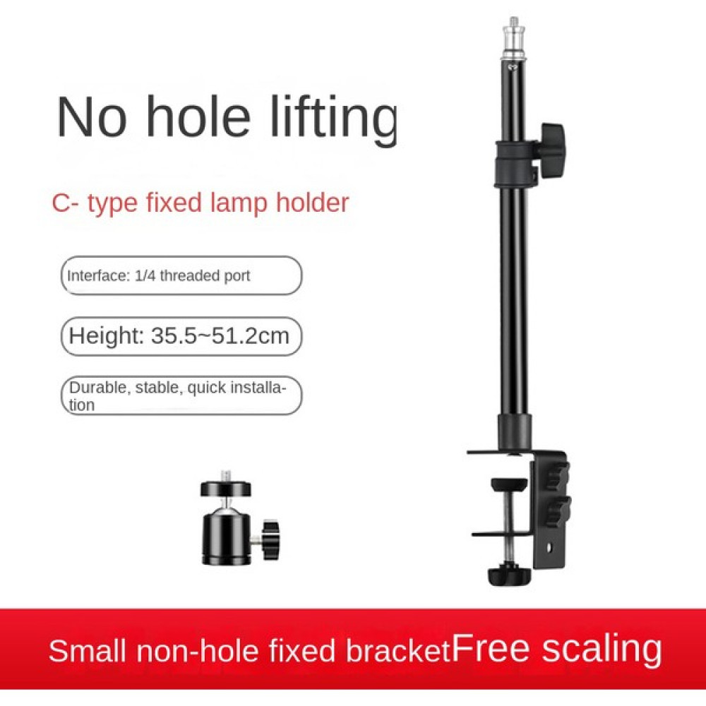 Hermoso C Tripod Kelepçesi Masa Montajlı Işık Standı, Top Kafalı Masa Armatürlü (Yurt Dışından) - Siyah Tripodlar Fiyatı