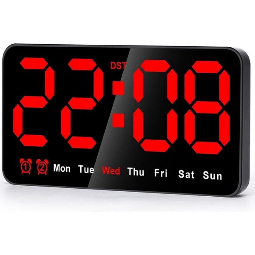 Hermoso Dijital Duvar Saati, 9 Inç LED Dijital Saat (Kırmızı) (Yurt Dışından) - Siyah - 10 cm Dekoratif Saat Fiyatı