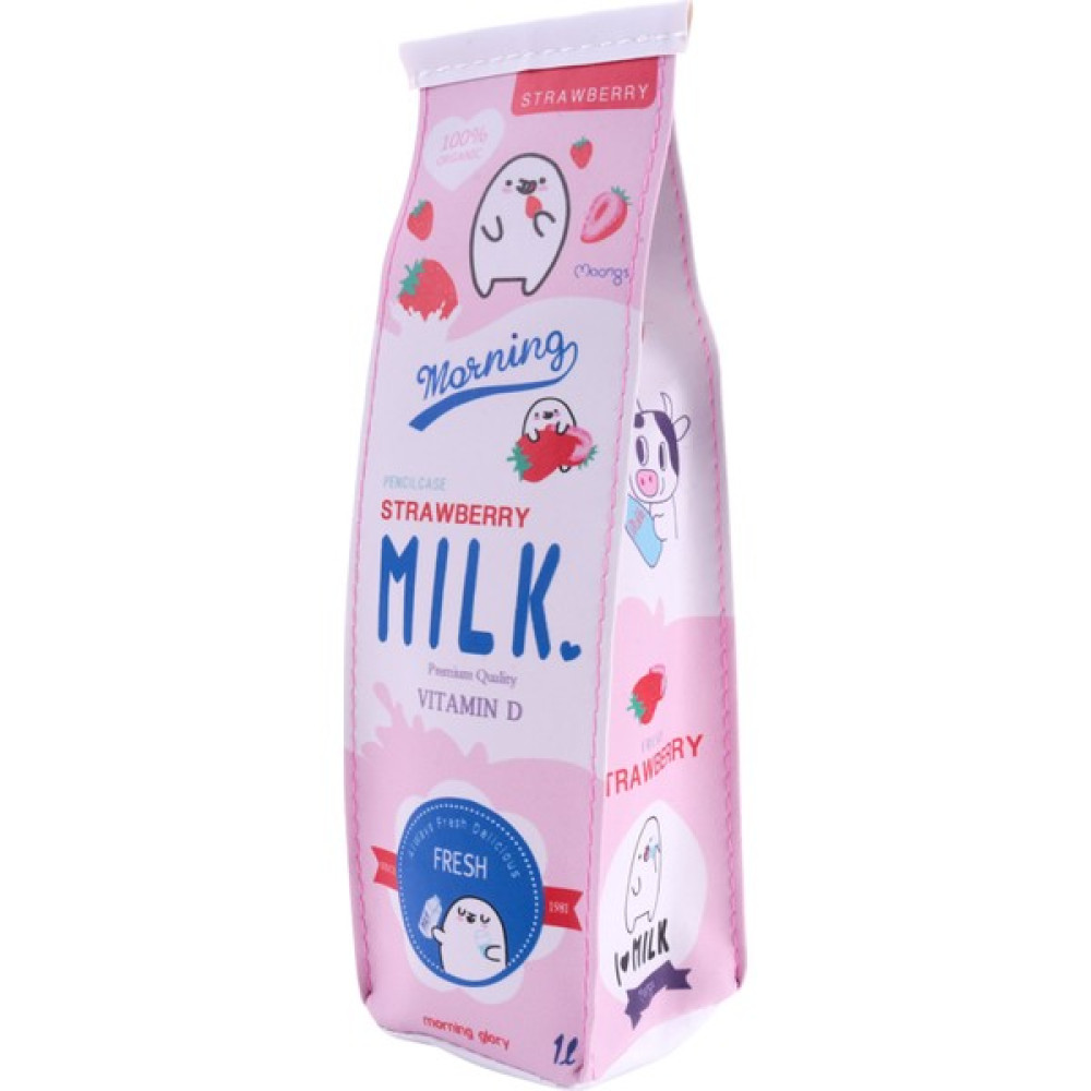 Hermoso Öğrenci Kırmızı Süt Karikatür Kalem Kutusu Pu Kalem Çanta Kırtasiye Kılıfı (Yurt Dışından) - Mavi Desenli - Pencil Bag - 55mm Kalemlik (Kalem Kutusu) Fiyatı