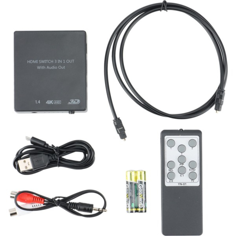 Hermoso Uzaktan 4K 3D Dönüştürücü ile 4K HDMI Uyumlu Switcher 3'ü 1 Arada Çıkış (Yurt Dışından) - Siyah Oto Boyaları Fiyatı
