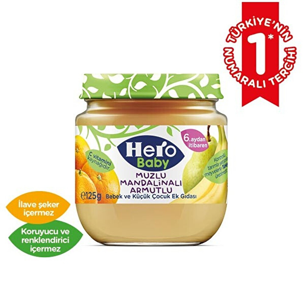 Hero Baby Muzlu Mandalinalı Armutlu Ek Gıda Bebek Mamaları Fiyatı
