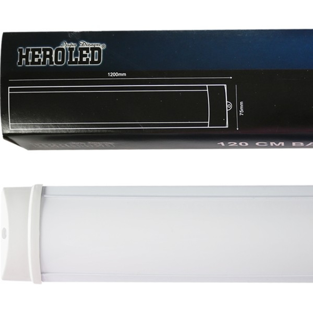 Hero Led 10 Adet 40 Watt 120 cm Yatay Bant ARMATÜRÜ-40W Bant Armatür-Beyaz - 6500K - Beyaz Işık Armatür Fiyatı