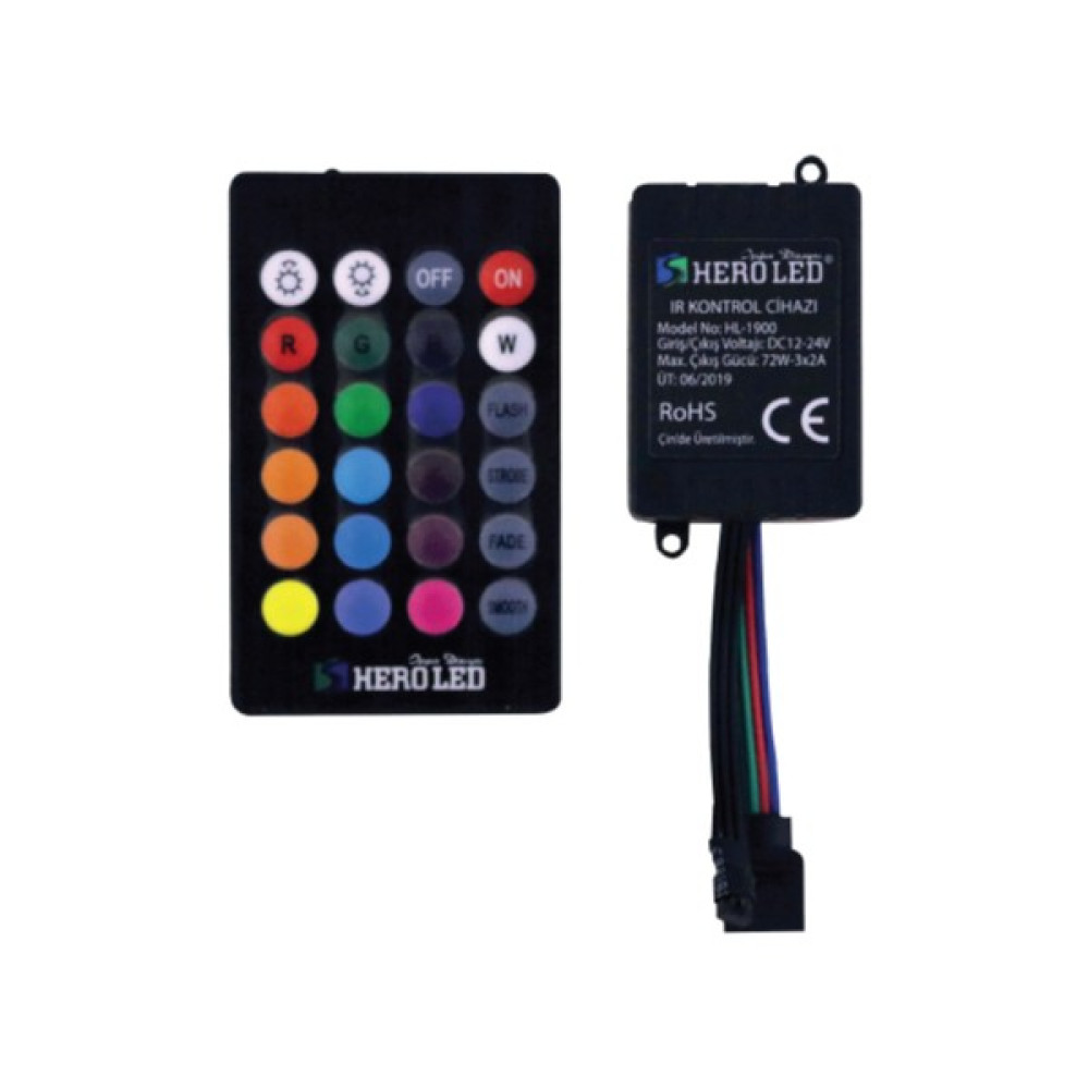 Hero Led 6 Amper Rgb LED Kumanda Kontrol Cihazı - Rgb Şerit LED Kumandası Led Aydınlatmalar Fiyatı