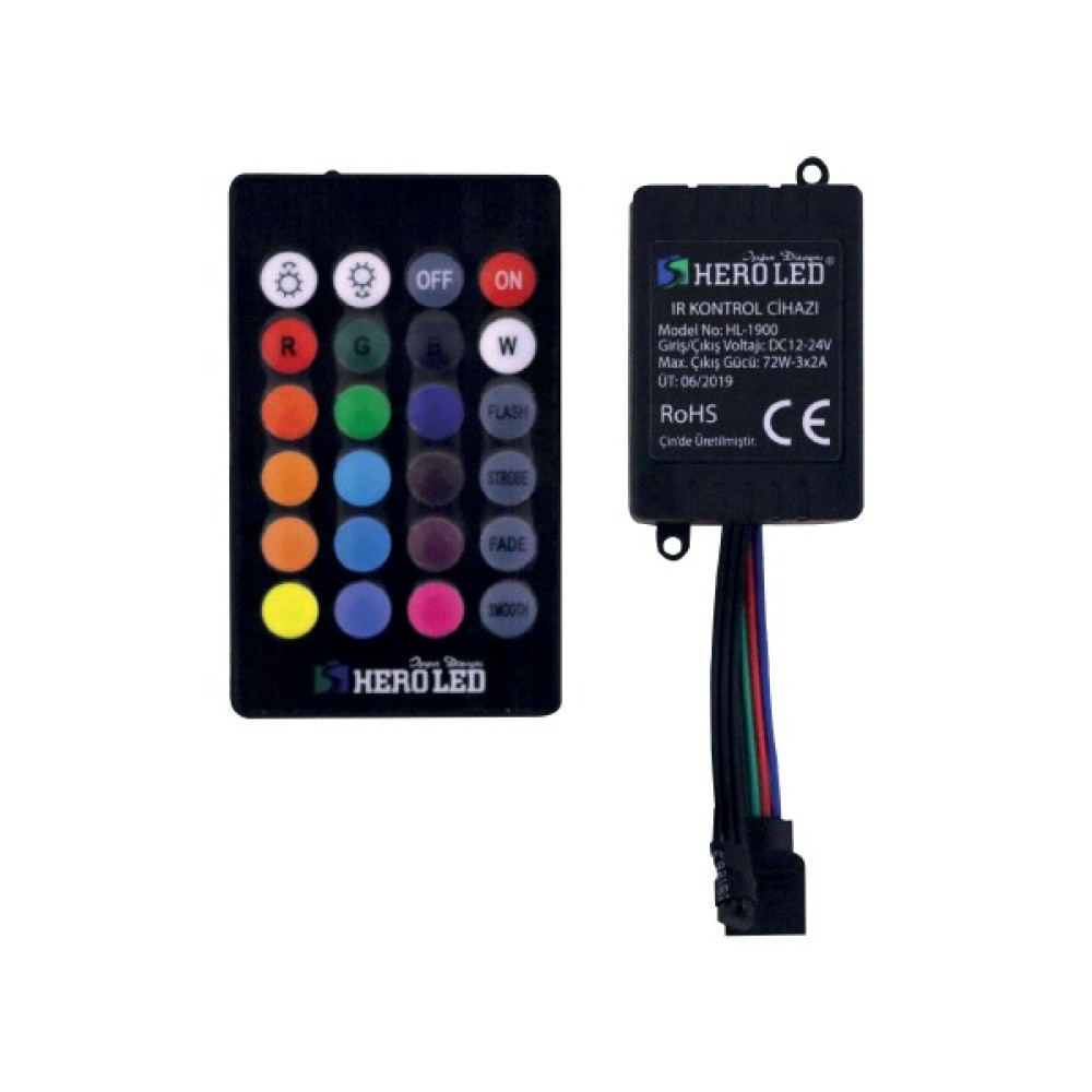 Hero Led 6 Amper Rgb LED Kumanda Şerit LED Kontrol Cihazı Led Aydınlatmalar Fiyatı