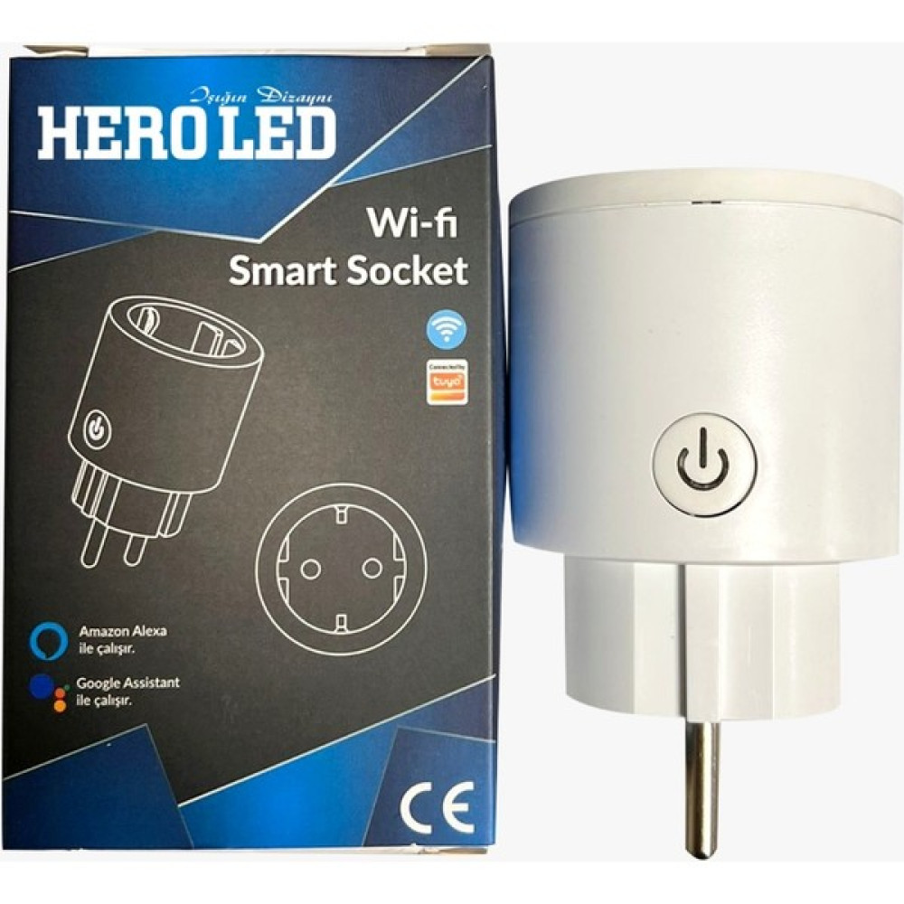 Hero Led Kablosuz Akıllı Wıfı Priz 16 Amper Tuya Destekli - 1 Adet Prizler Fiyatı
