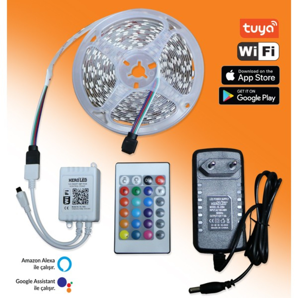 Hero Led Smart - Akıllı Wifi Kumandalı Iç Mekan 5 mt Rgb Set - 5 m Led Aydınlatmalar Fiyatı