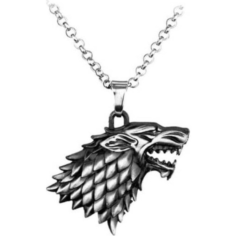 Herşey Nota Game Of Thrones Winter Is Coming Stark Kolye Kurt Kolye - Gümüş - 60 cm Bijuteri Kolye Fiyatı