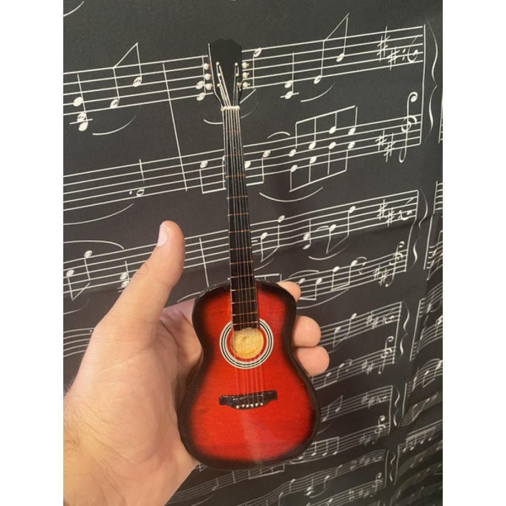 Herşey Nota Minyatür Gitar Klasik Gitar Kırmızı Hediyelik Biblo 25 cm - Violin Sunburst Elektro Gitarlar Fiyatı