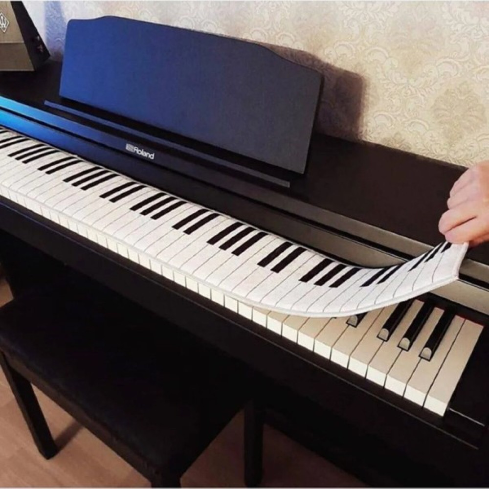Herşey Nota Piyano Desenli Piyano Tuş Takımı Örtüsü Müzik Aleti Aksesuarları Fiyatı
