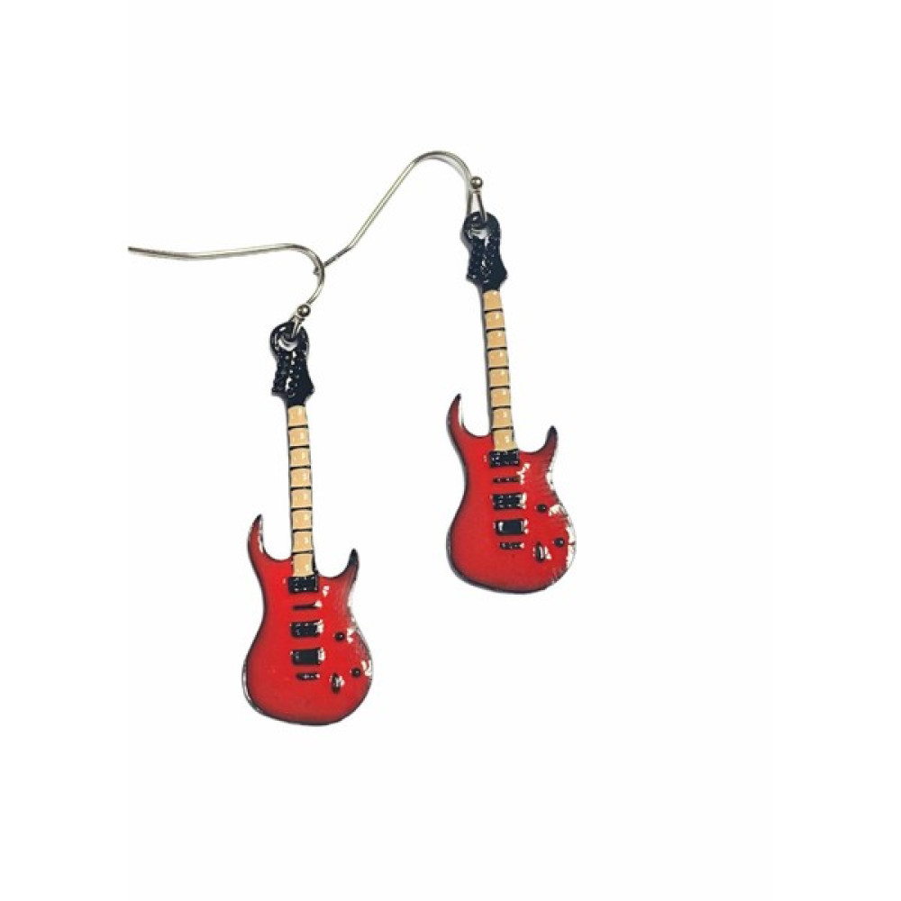 Herşey Nota Rock Gitar Küpe - 1 cm - Çok Renkli Bijuteri Küpe Fiyatı
