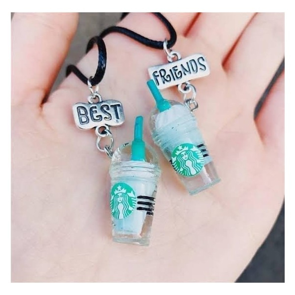Herşey Nota Starbucks Kolye Ikili Çift Best Friends Arkadaşlık - Gümüş - 60 cm Bijuteri Kolye Fiyatı