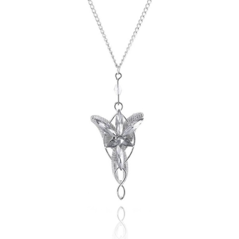 Herşey Nota Yüzüklerin Efendisi Elf Arwen Evenstar Akşam Yıldızı Kolye - Gümüş - 60 cm Bijuteri Kolye Fiyatı