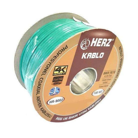 Herz RG6U6 100 m Yeşil Uydu Anten Kablosu