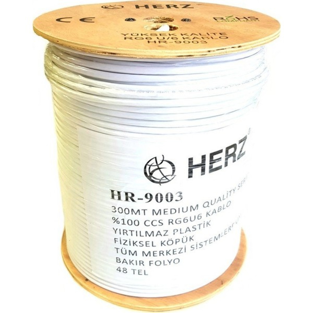 Herz Rg6U6 Uydu Anten Kablosu 300Metre Beyaz Oto Boyaları Fiyatı