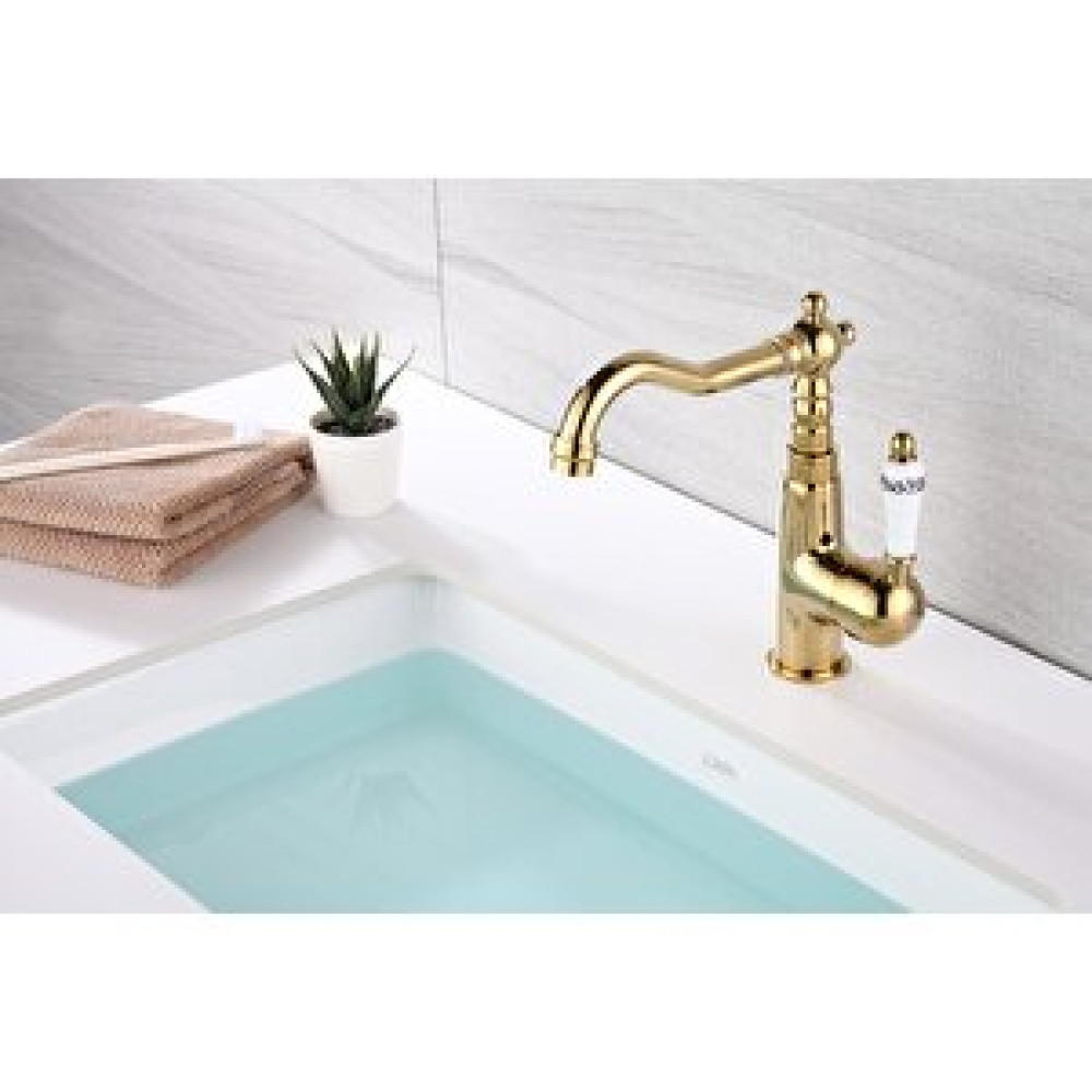 Hesaplı Çarşım Pirinç Gold Rustik Lavabo Bataryası Bataryalar Fiyatı