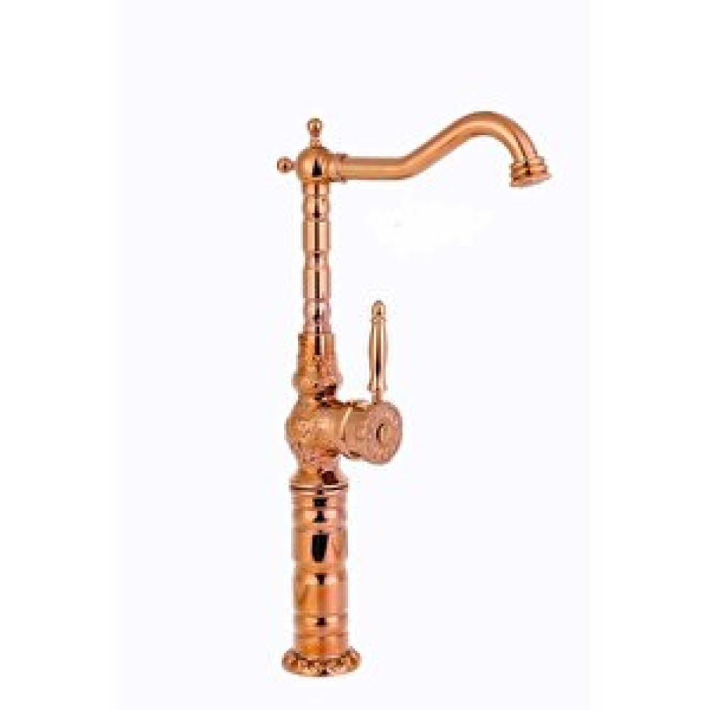 Hesaplı Çarşım Rose Gold Çanak Desenli Rustik Lavaba Bataryası Bataryalar Fiyatı
