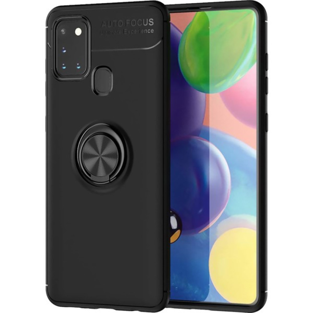 Hesaplı Dünya Samsung Galaxy A21S Kılıf A217 Selfie Yüzüklü Stand Silikon Rvl - Siyah Cep Telefonu Kılıfı Fiyatı