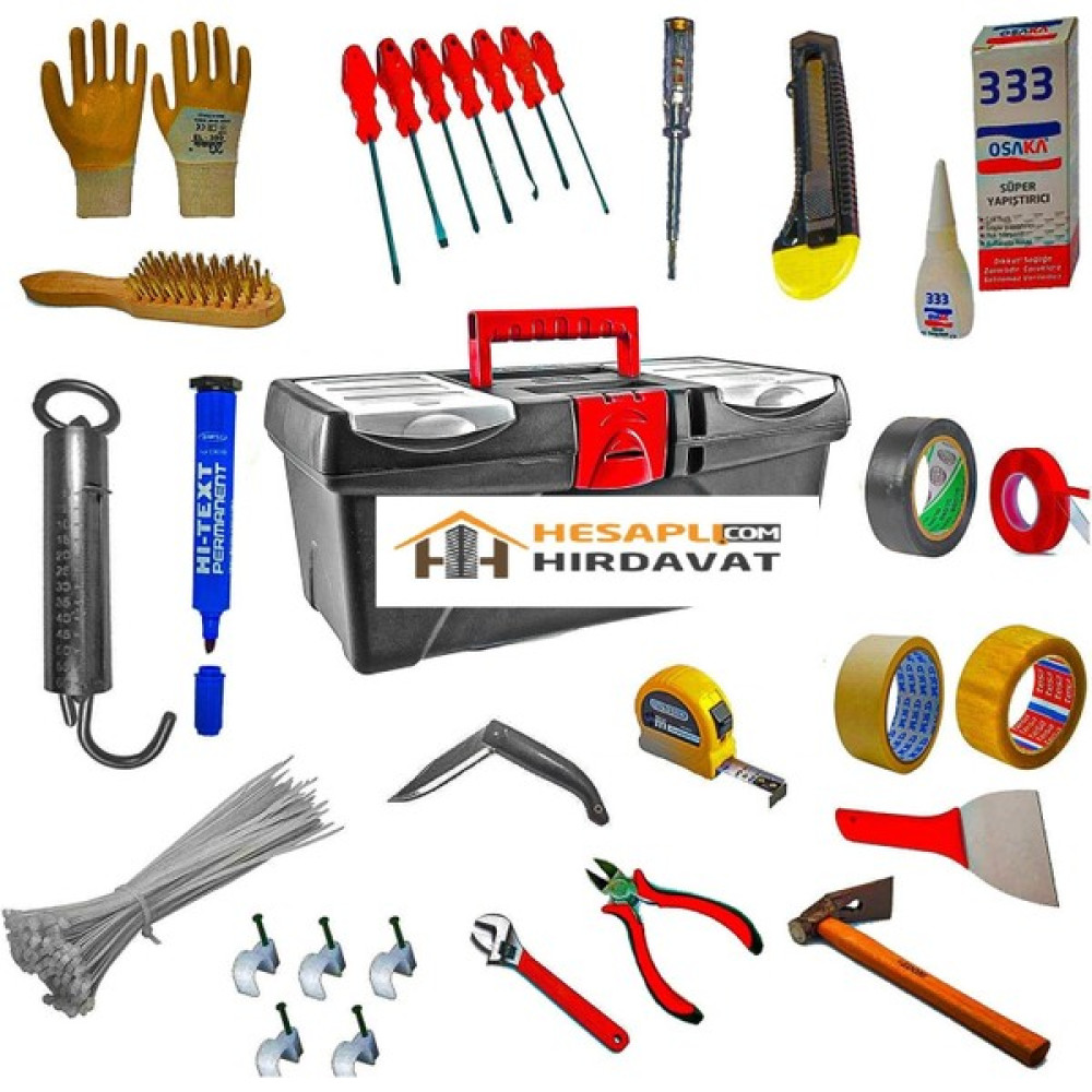 Hesaplı Hırdavat 225 Parça El Aleti Seti Dolu Takım Çantası 16" Full + Full Alet Çantası & Dolabı Fiyatı