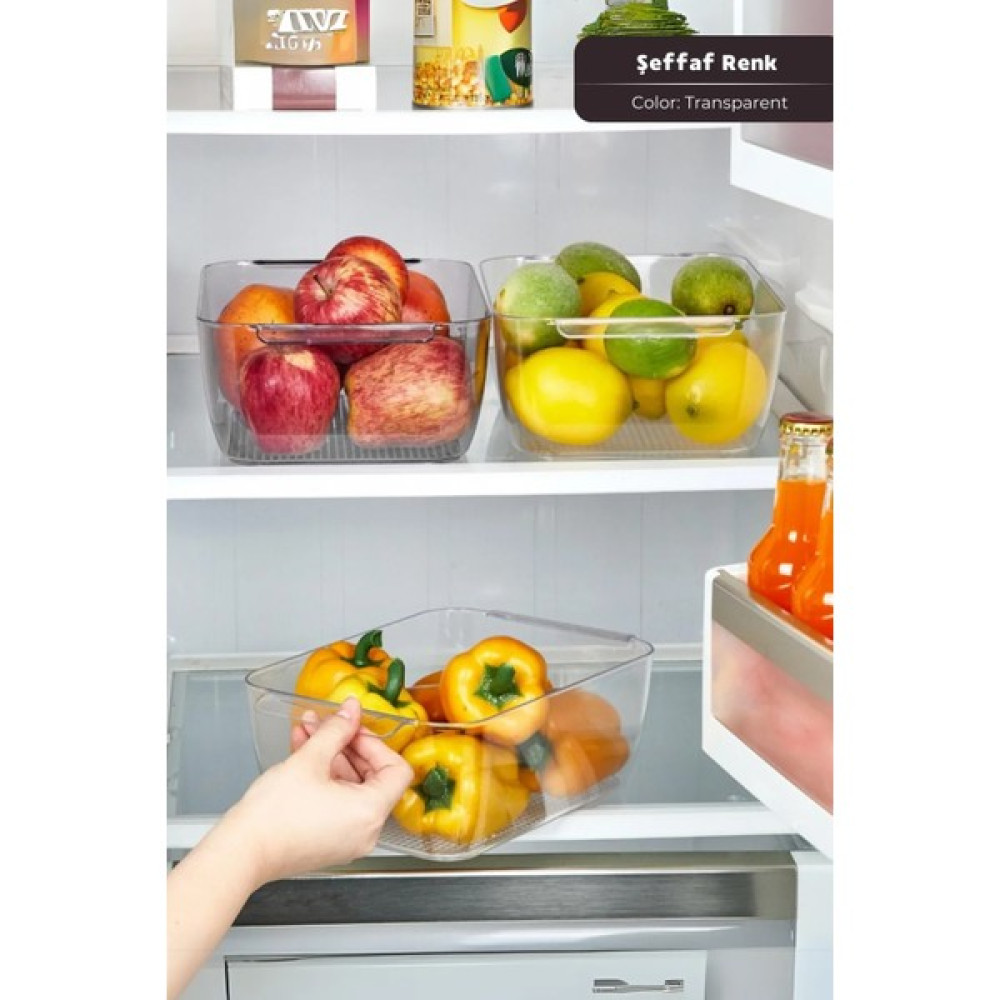 Hesaplı Kasa Freez Düzenleyici 2.4 Lt - Şeffaf Buzdolabı Organizer Kutusu Saklama Kapları Fiyatı