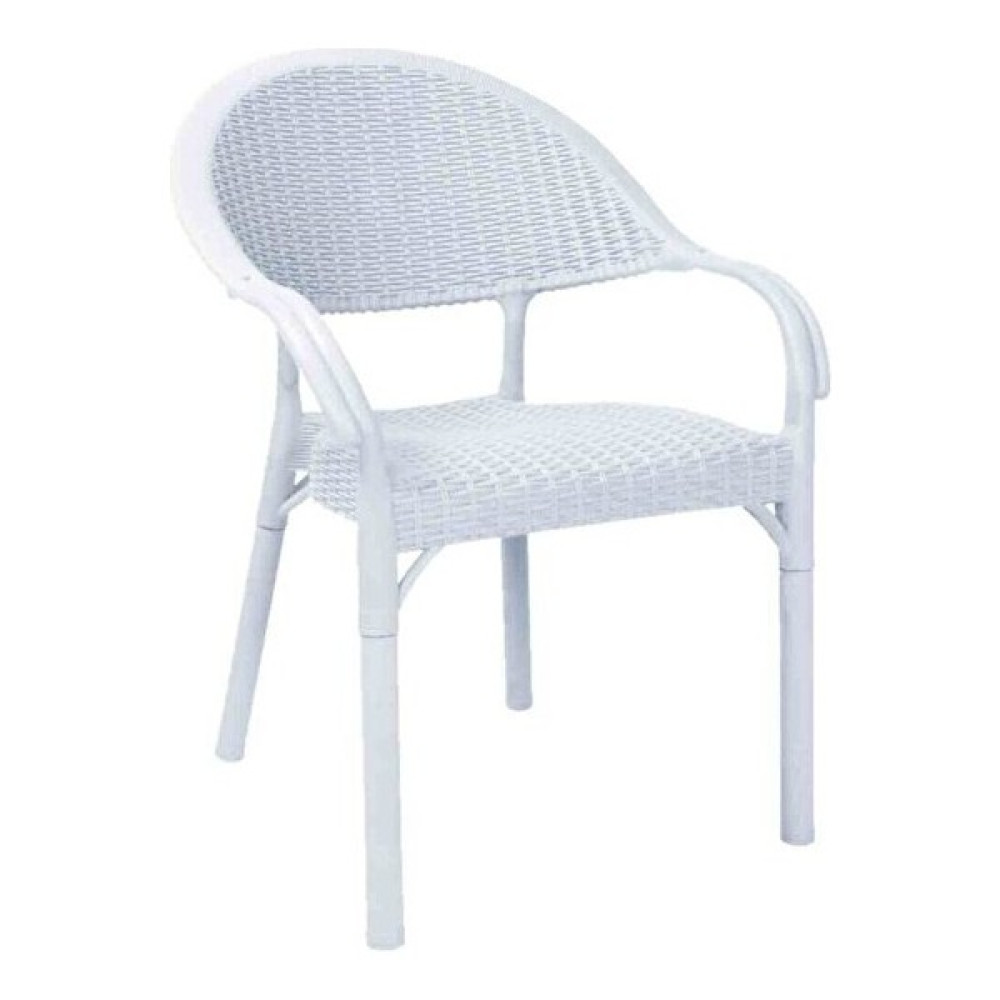 Hesaplı Rattan Sandalye Bambu Koltuk Bahçe Balkon Teras Sandalyesi Beyaz 2 Adet Oto Boyaları Fiyatı