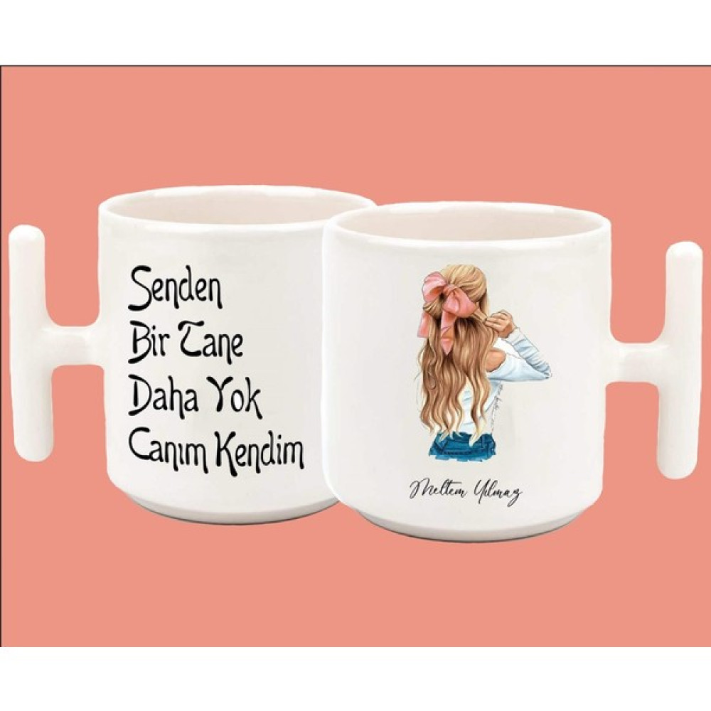 Hesaplısı Burada İsimli Senden Bi Tane Daha Yok Canım Kendim Baskılı T Kulp Kupa Fincan / Bardak / Kahve Takımı Fiyatı