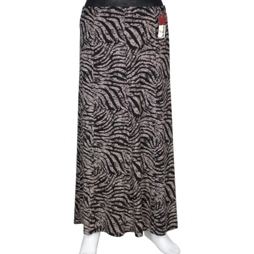 Hesna Kadın Ecem Büyük Beden 8 Parça Taş Zebra Desen Siyah Etek Etek Fiyatı