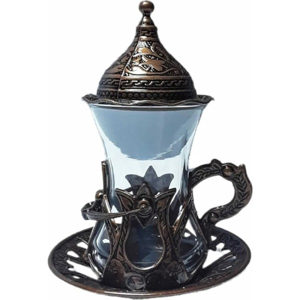 Hesperides Souvenirs Osmanlı Motifli 6 Kişilik 30 Parça Çay Bardağı Takımı Bakır Renk Fincan / Bardak / Kahve Takımı Fiyatı
