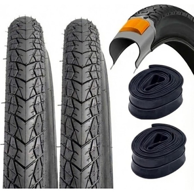 Heugers Black Cat 20X1.75 5mm Zırhlı Iç Dış Lastik Seti - Elektrikli ve Katlanır Bisiklet Uyumlu (Rks, Kuba, Volta) - Ön Arka Takım Bisikletler Fiyatı