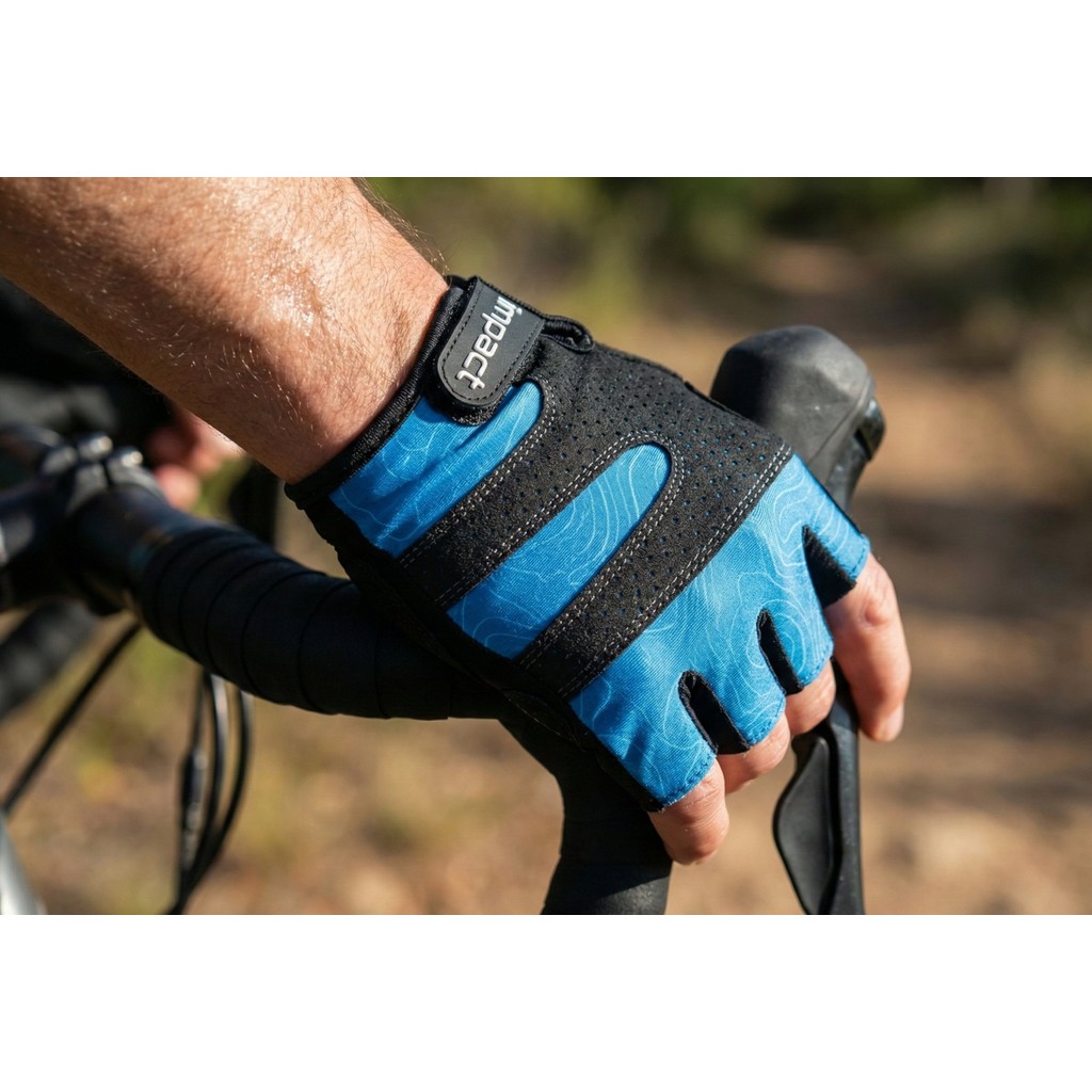 Heugers Impact Peak Jel Destekli Yarım Parmak Bisiklet Eldiveni - Mavi/siyah - Mtb, Yol ve Şehir Bisikleti Ile Uyumlu Konforlu Sürüş Ekipmanı Re Bisikletler Fiyatı