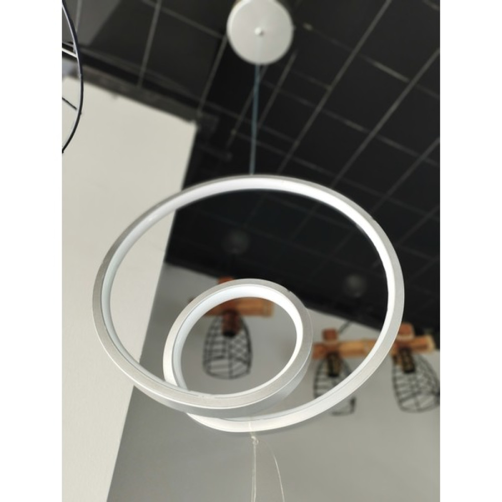 Hevsel Küçük Halka Gümüş Gövde Sarkıt Model Modern LED Aydınlatma Avize Fiyatı