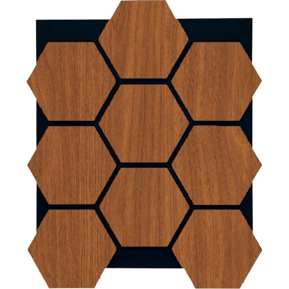 Hexagon Ceviz Altıgen Duvar Paneli - 65 x 80 cm Ofis Mobilya Aksesuarları Fiyatı