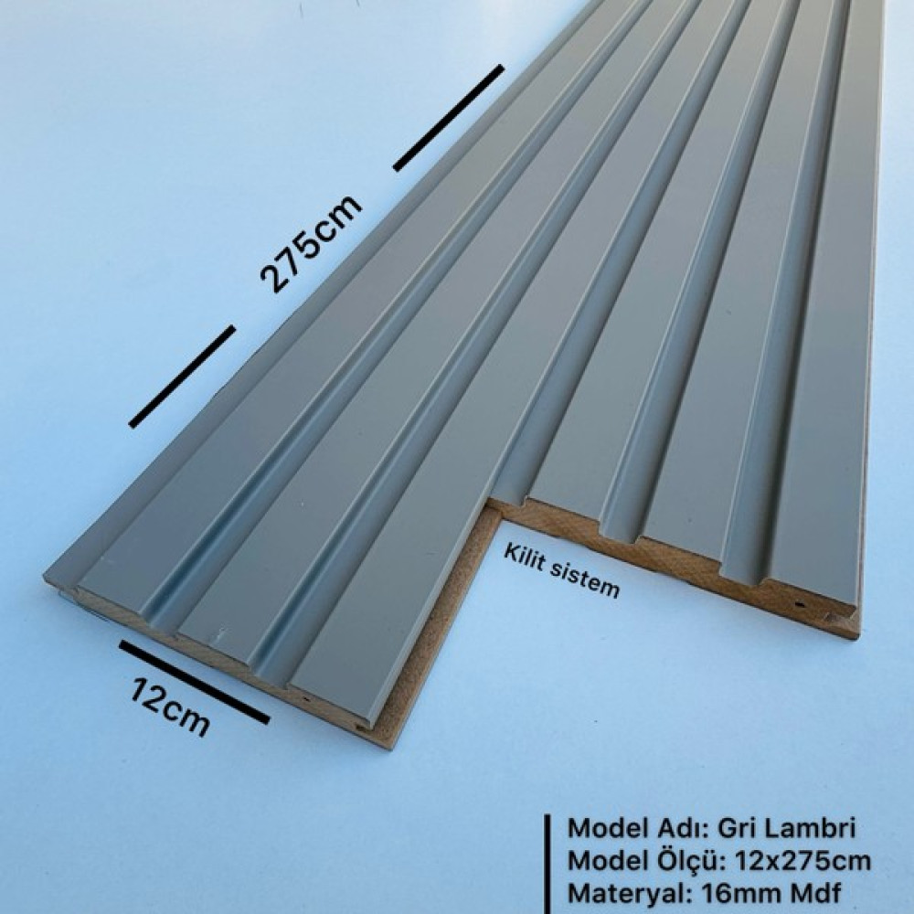 Hexagon Fırtına Gri Beats Mdf Lambri (5 Adet) - 12X275 Ofis Mobilya Aksesuarları Fiyatı