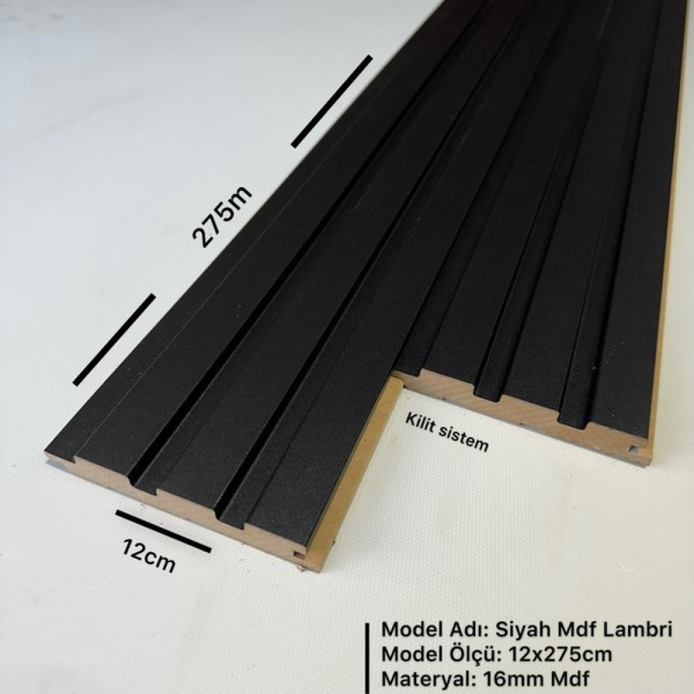 Hexagon Siyah Beats Mdf Lambri (5 Adet) - 12X275 Ofis Mobilya Aksesuarları Fiyatı