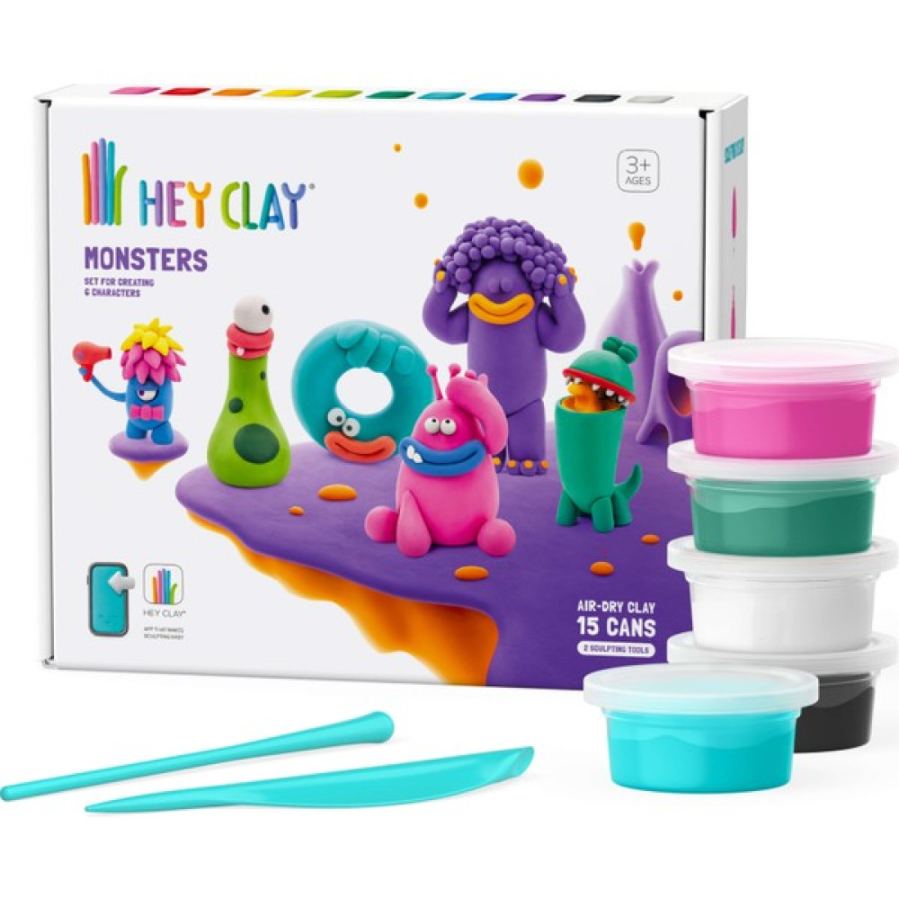 Hey Clay Hava ile Kuruyan Kil (15'li Kutu) - Monsters - Renkli Eğitici Oyuncak Fiyatı