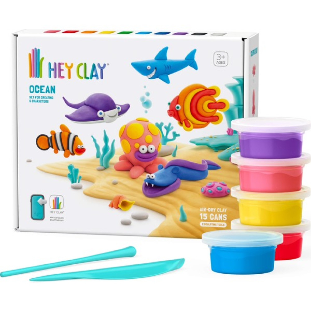 Hey Clay Hava ile Kuruyan Kil (15'li Kutu) - Okyanus - Renkli Eğitici Oyuncak Fiyatı