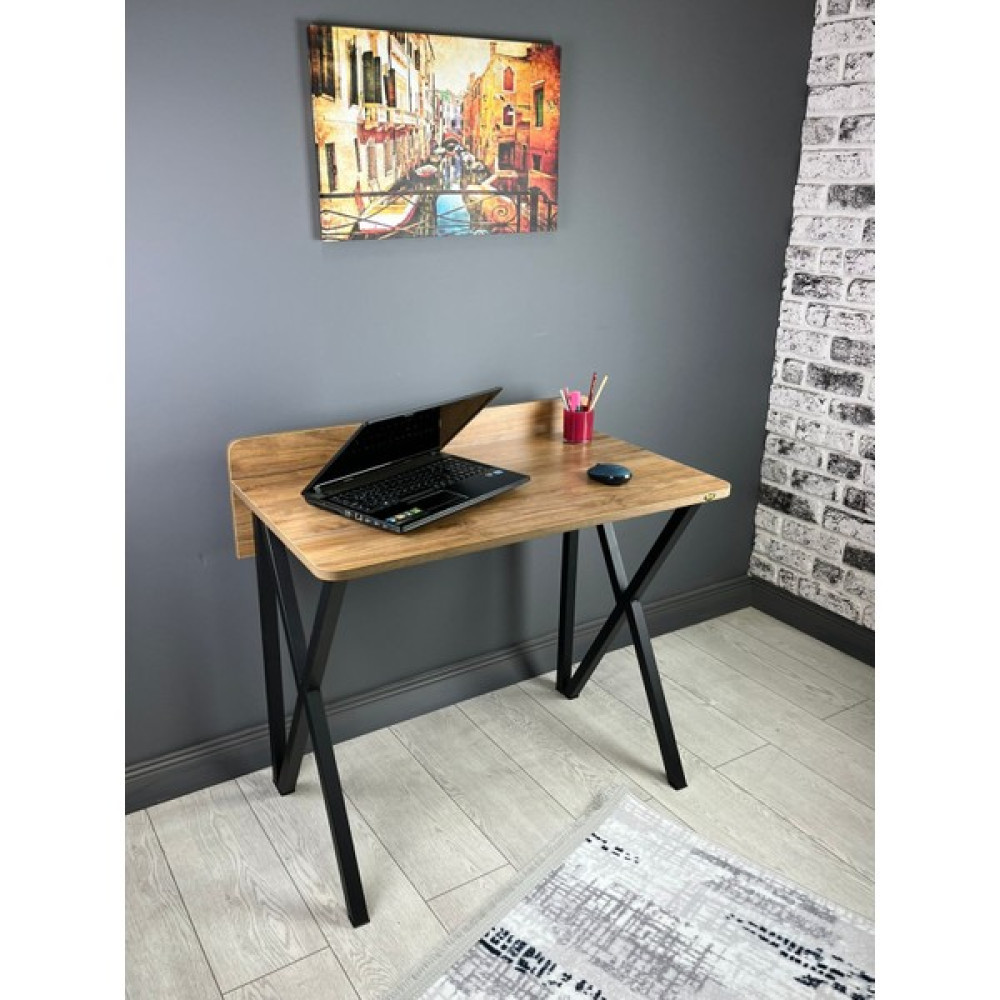 Hey Modüler Mobilya Hayal Çalışma Masası Bilgisayar Ofis Masası Metal Siyah Ayaklı 90 cm - Ceviz Yemek & Mutfak Masası Fiyatı