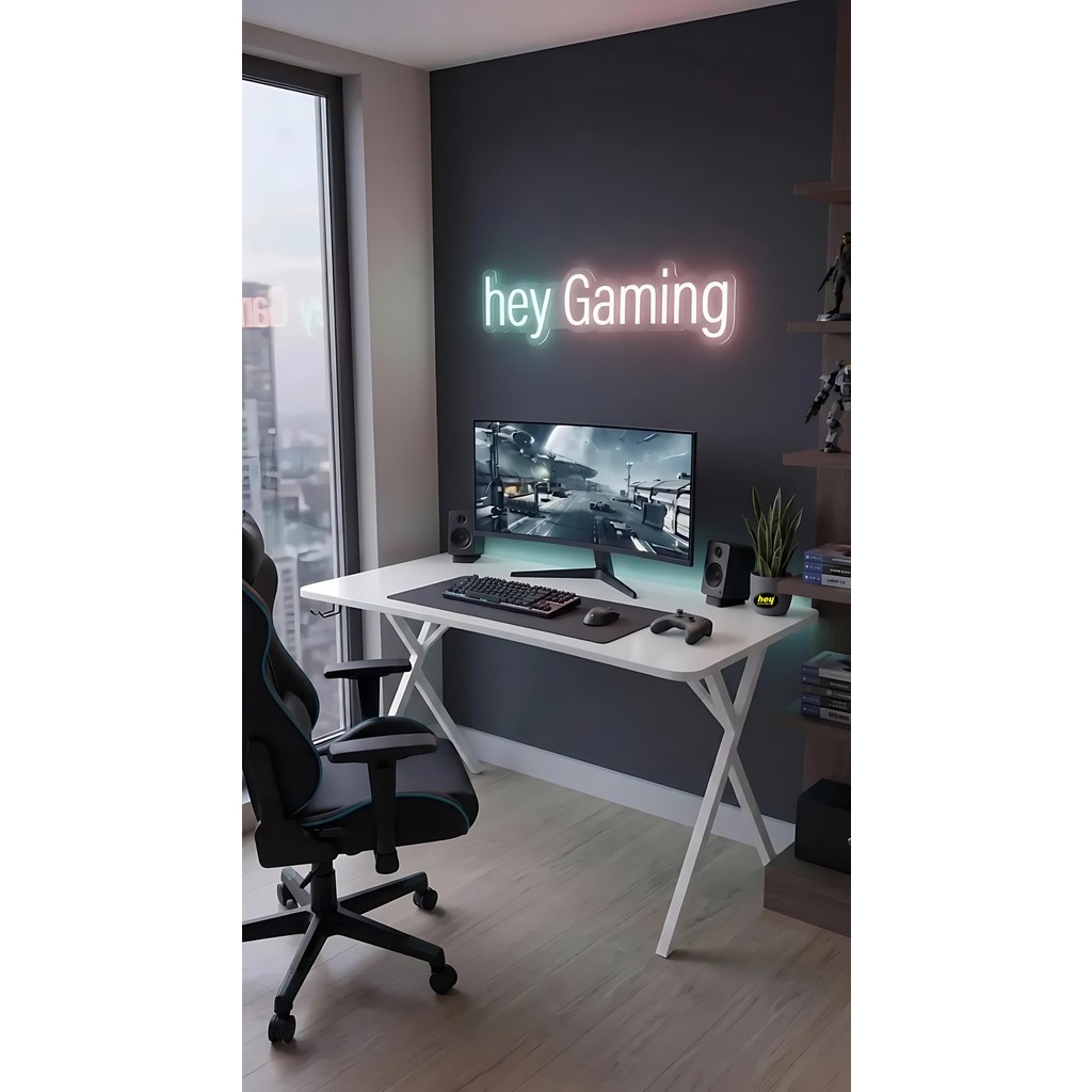 Hey Modüler Mobilya Hey Gaming Profesyonel Oyuncu Masa Beyaz Bilgisayar Çalışma Masası 120 cm Beyaz Ayak - beyaz ayaklı Diğer Fiyatı