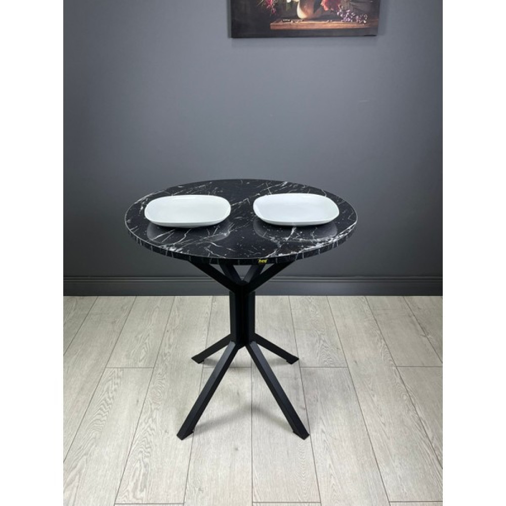 Hey Modüler Mobilya Nisa Yuvarlak Mutfak Masası Yemek Masası Balkon Masası Fiskos Masası Metal Siyah Ayak 70 cm Yemek & Mutfak Masası Fiyatı